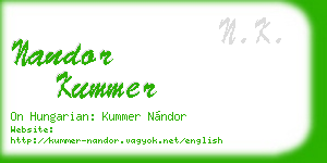 nandor kummer business card